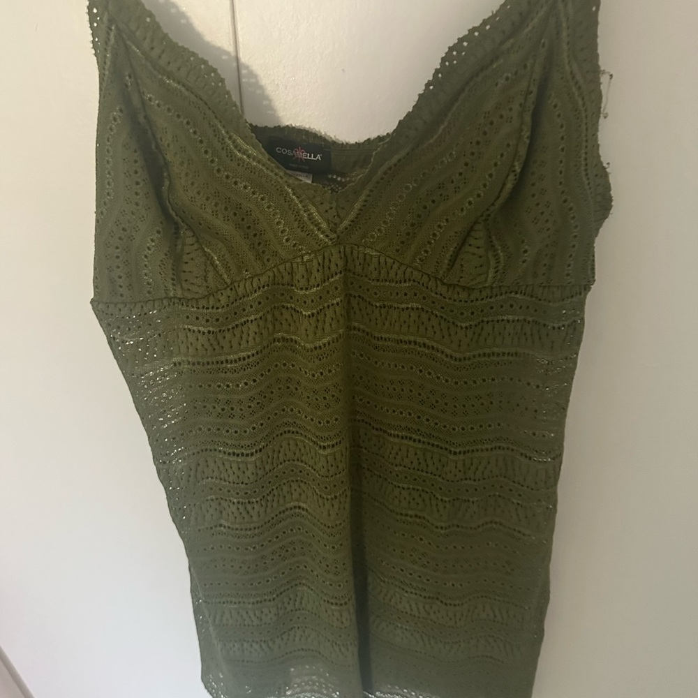 Cosabella Forest Green Lace Camisole